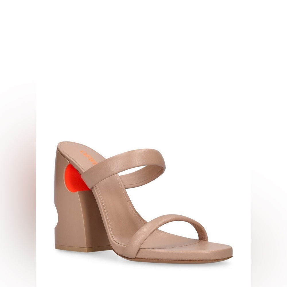 🇮🇹 Off-White AUTHENTIC Italian Shoes SLIDES NAPPA MULE 39 Nude